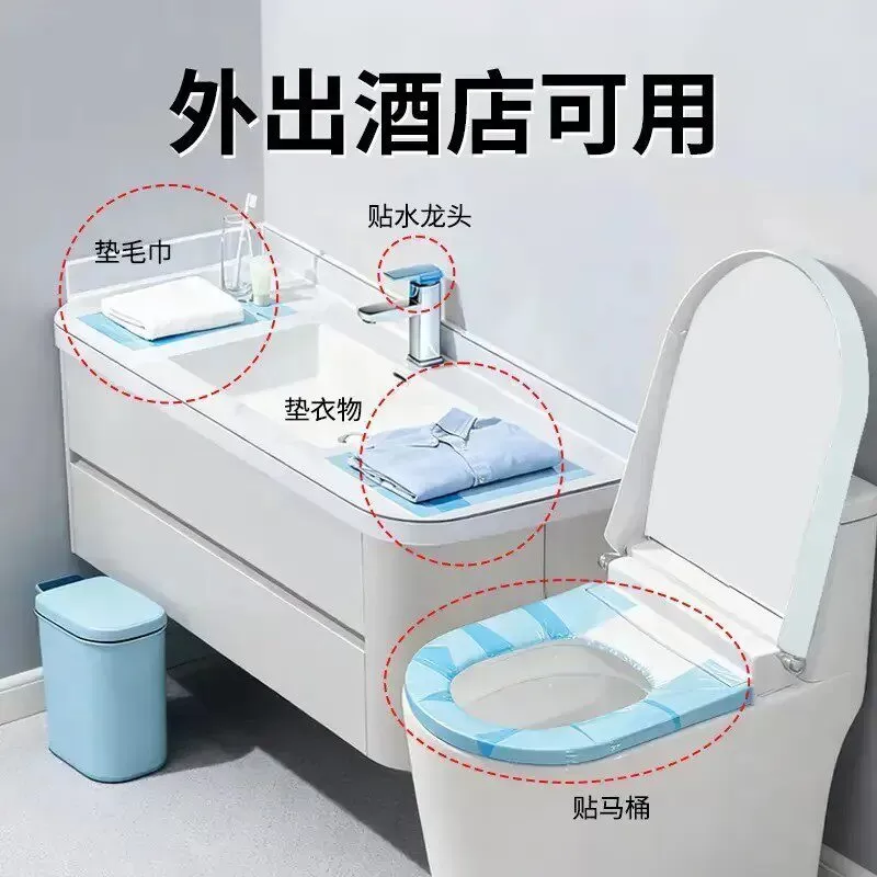 一次性马桶隔离膜旅行保护膜酒店隔污膜门把手开关防护马桶膜