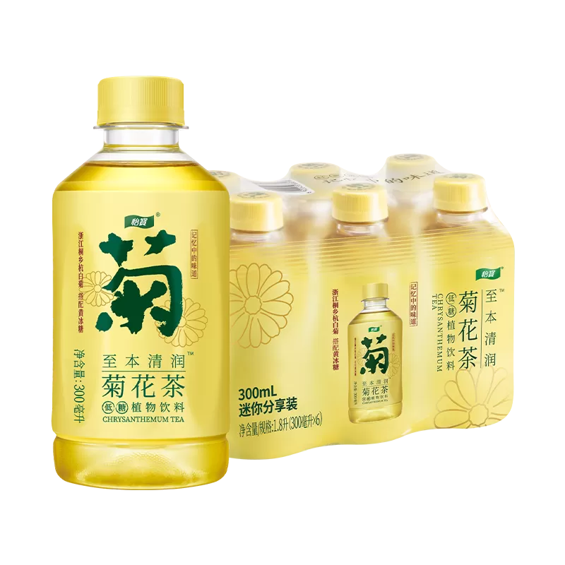 怡宝菊花茶/柠檬茶/酸梅汤枇杷·炖梨水果饮料300ml*6瓶膜包
