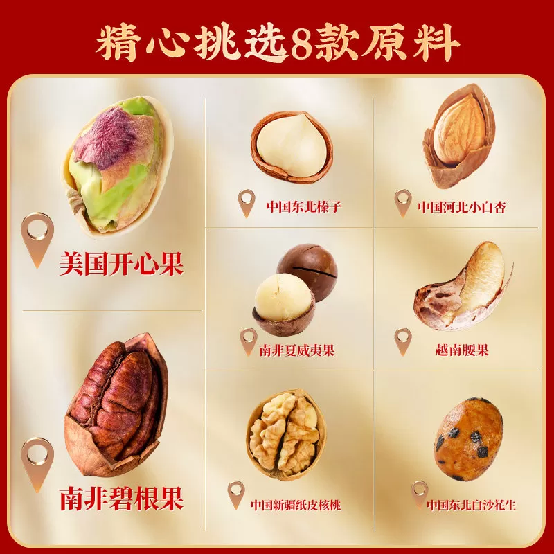 【香菇超级年货节】沃隆坚果心意礼1400g2箱年货过年囤货送礼礼盒