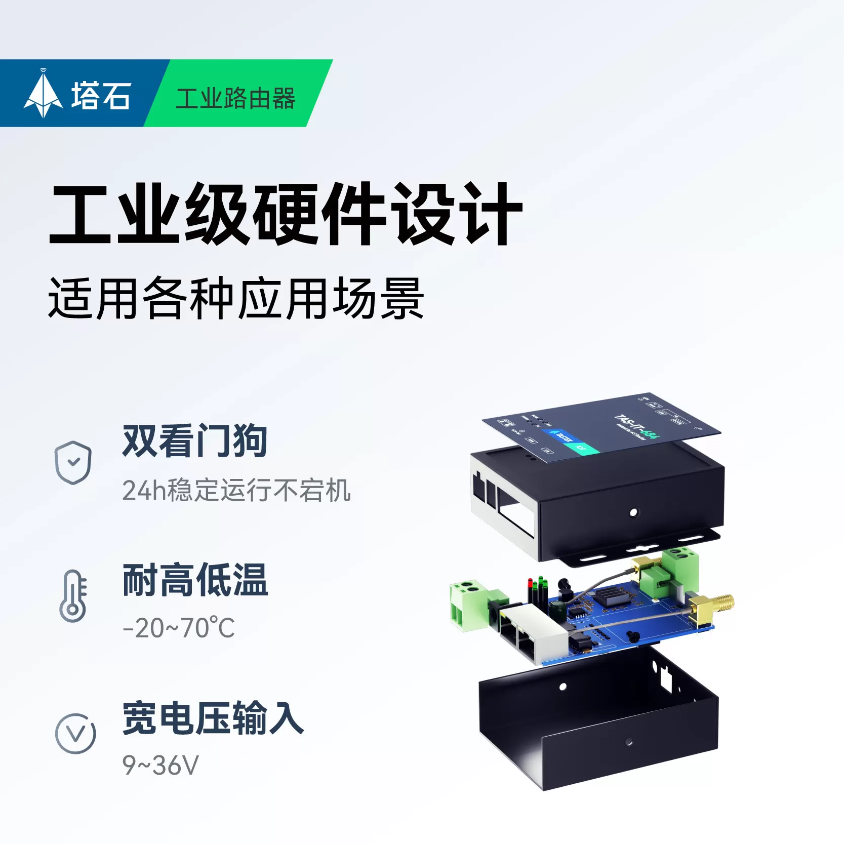 塔石4g工业路由器4g插卡双网口无线wifi转485工业级cpe物联网网络PLC工业网关sim卡上网远程摄像头有线全网通