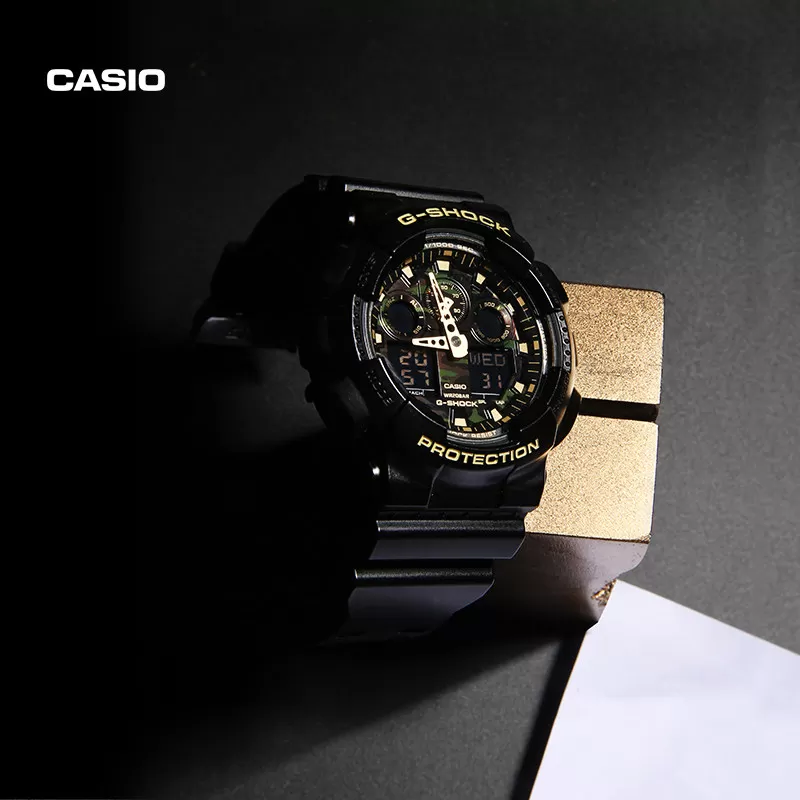 【礼物】casio旗舰店GA-100CF拆弹专家运动手表男卡西欧G-SHOCK