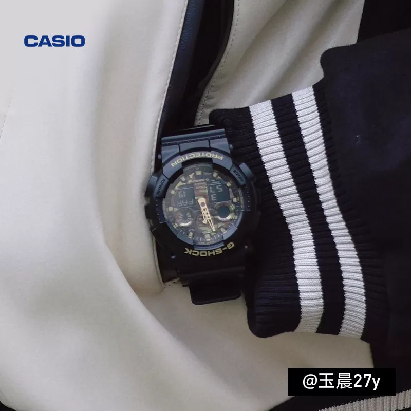 【礼物】casio旗舰店GA-100CF拆弹专家运动手表男卡西欧G-SHOCK