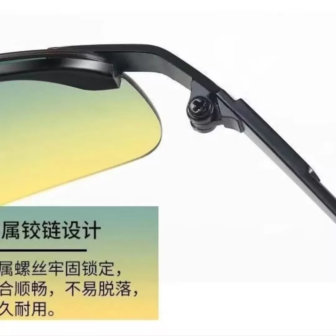 日夜两用骑行太阳眼镜男夜间夜视开车驾驶神器偏光防远光灯的墨镜