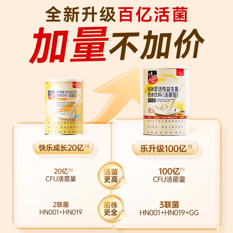 妈咪爱益生菌鼠李糖GG+HN001双歧杆菌粉呵护肠胃益生元官方旗舰店