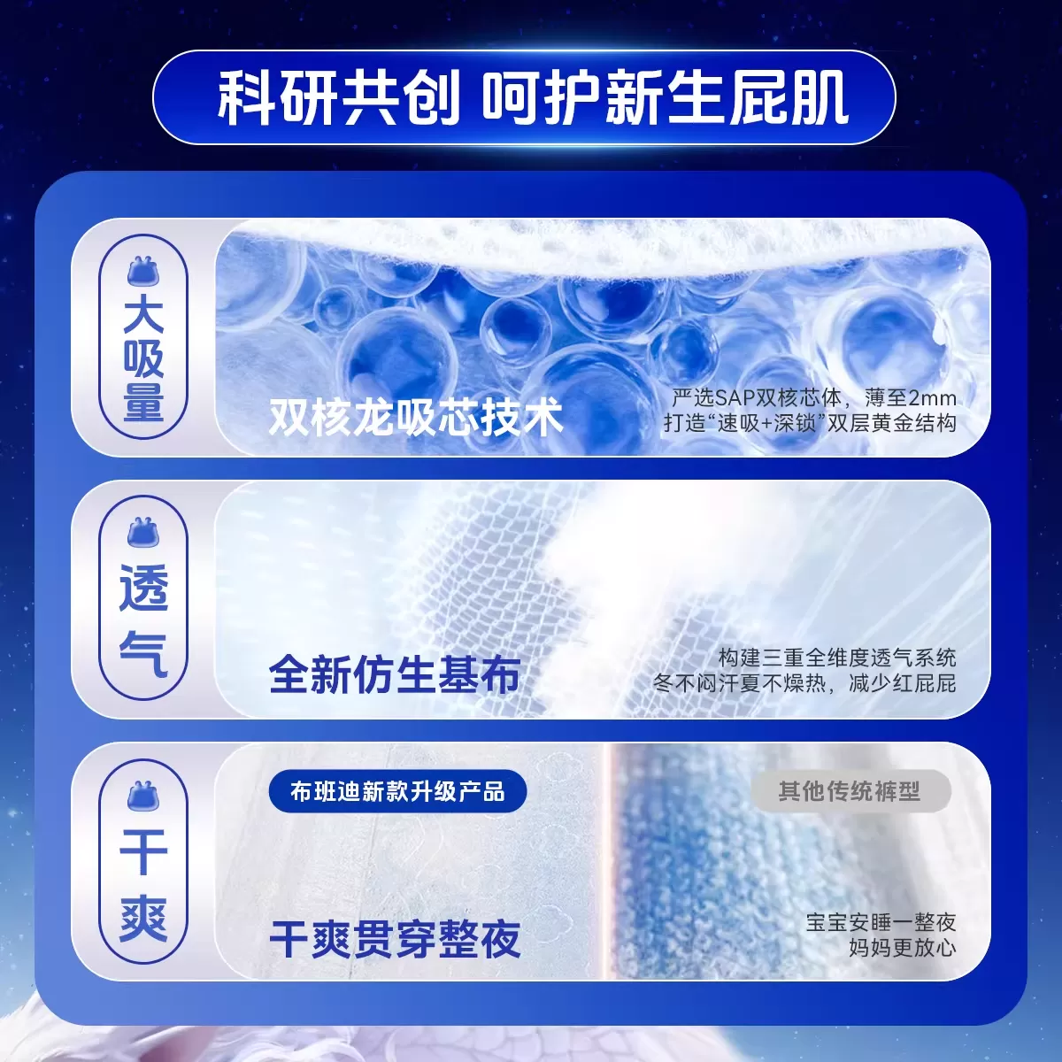 布班迪新款灵龙裤pro婴儿纸尿裤超薄拉拉裤宝宝尿不湿lx