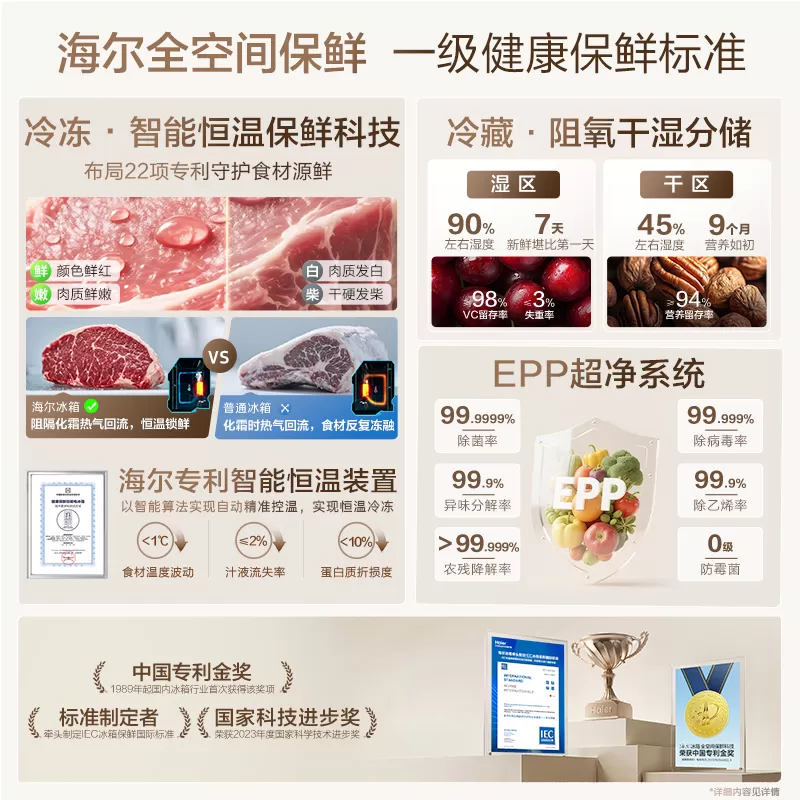 政府换新补贴海尔山茶花485L零嵌入式法式一级大容量风冷无霜冰箱