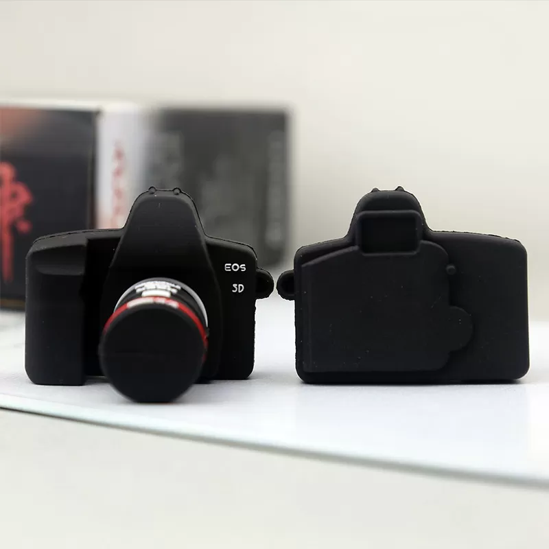 单反相机U盘64Gb 卡通32创意广告定制礼品优盘摄影机 硅胶pvc开模