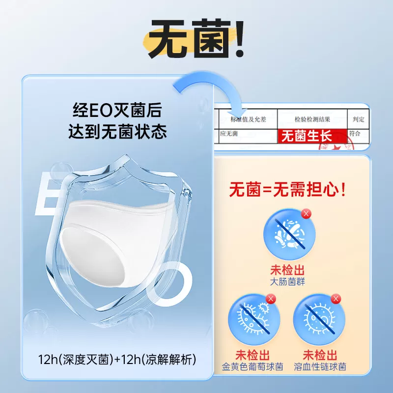 Freego30条一次性内裤女纯棉旅行用品无菌短裤生理期出差旅游量贩