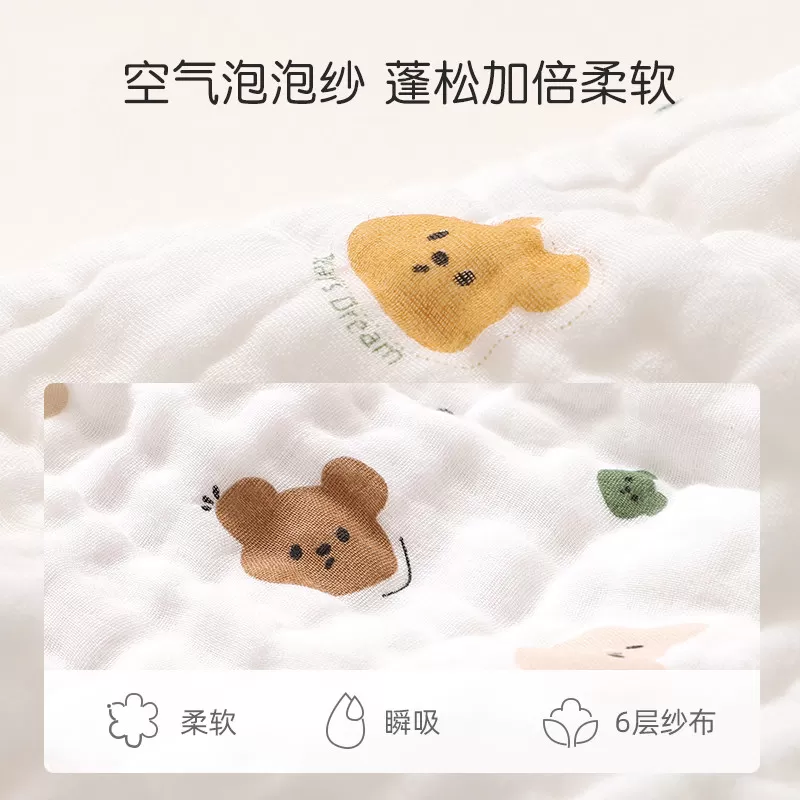 婴儿口水巾新生儿纯棉超软小方巾宝宝专用洗脸巾儿童用品纱布毛巾