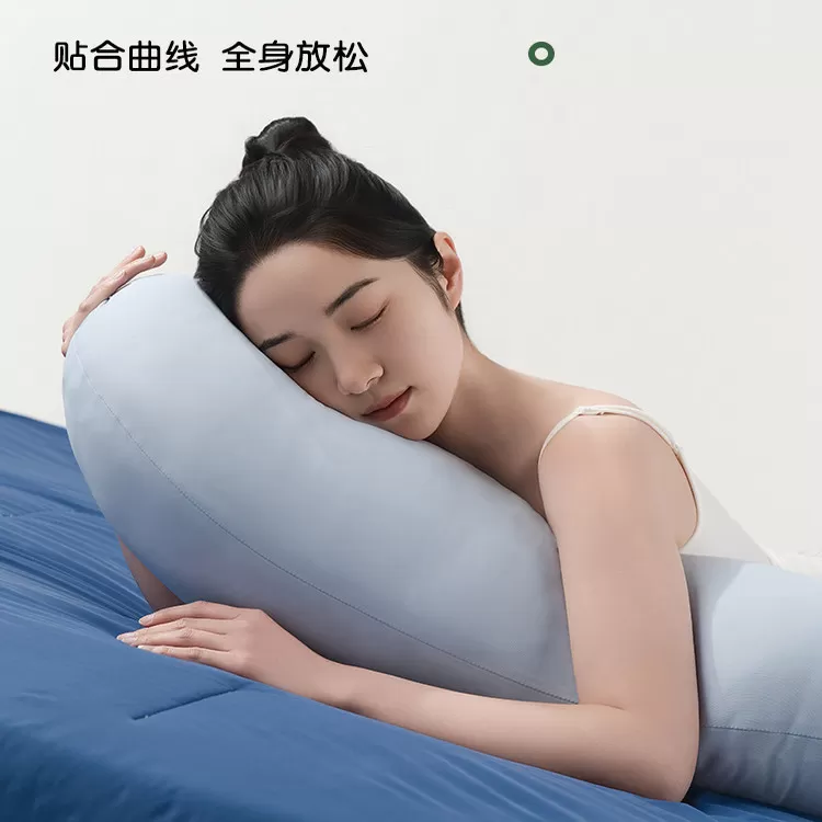 馥棉海马抱枕女生孕妇睡觉夹腿侧睡冰丝长条枕成人趴睡儿童不塌陷