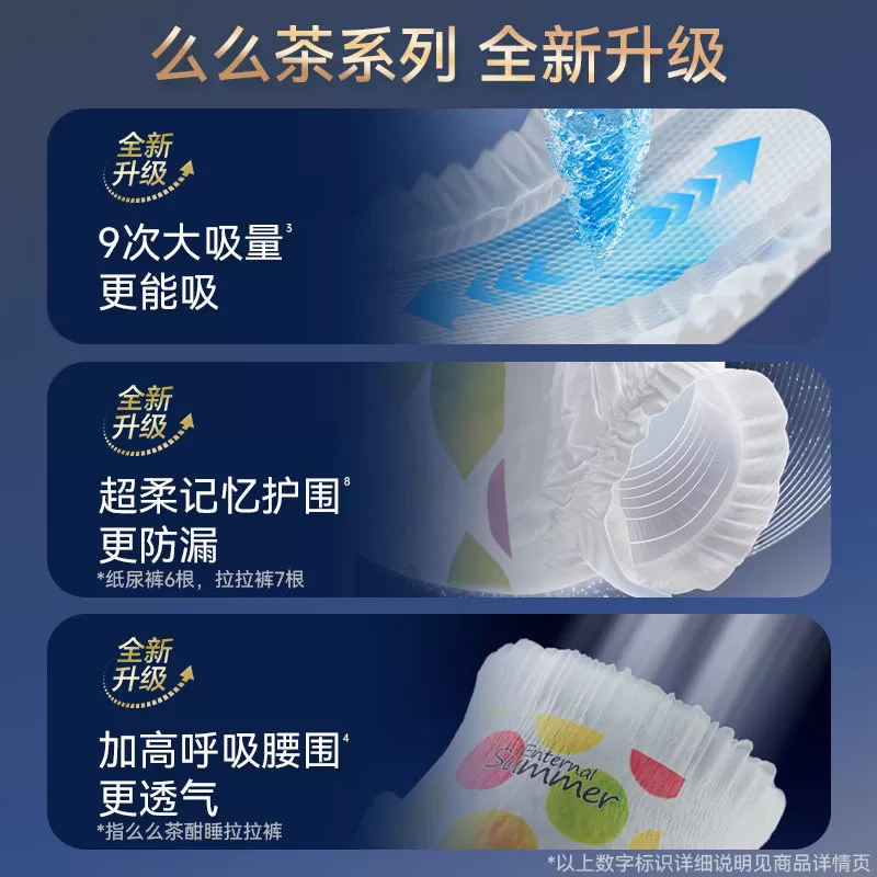 【秒杀】盛夏光年么么茶酣睡大吸量纸尿裤拉拉裤S-XL试用装