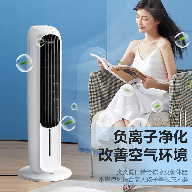 格力冷暖两用空调扇家用遥控塔式大风力制冷气扇卧室立式水冷风机