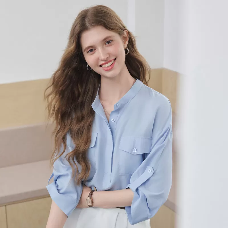 【所有女生的衣橱直播间】百图立领衬衫/条纹衬衫/牛仔阔腿裤