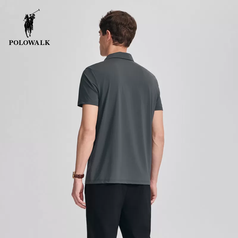 父亲节礼物【凉感】POLOWALK男式短袖POLO衫26夏季新款商务短袖衫
