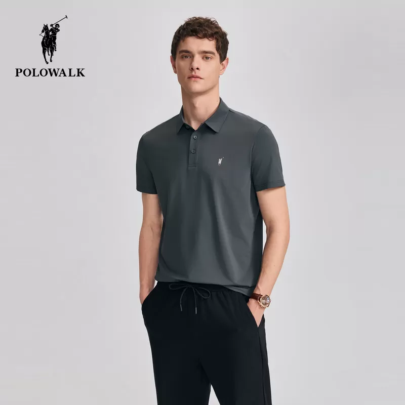 父亲节礼物【凉感】POLOWALK男式短袖POLO衫26夏季新款商务短袖衫
