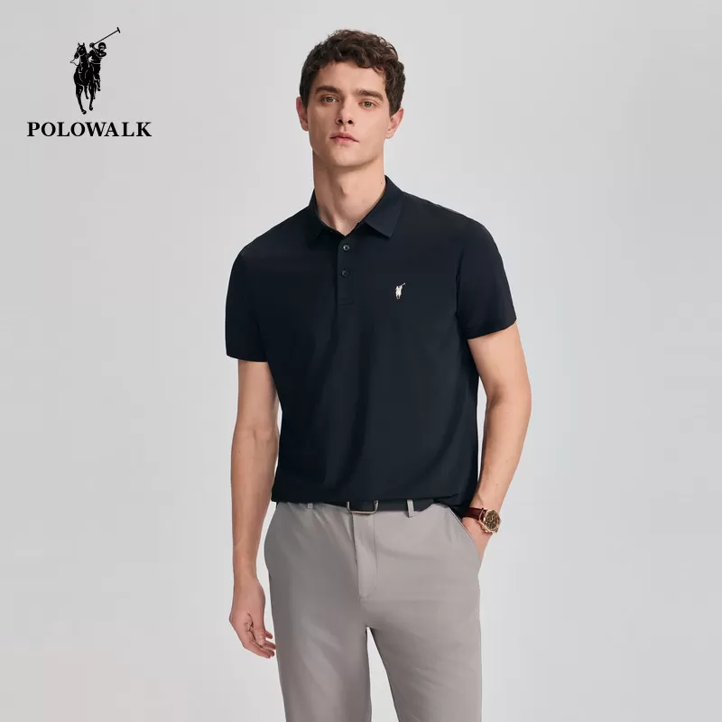 父亲节礼物【凉感】POLOWALK男式短袖POLO衫26夏季新款商务短袖衫