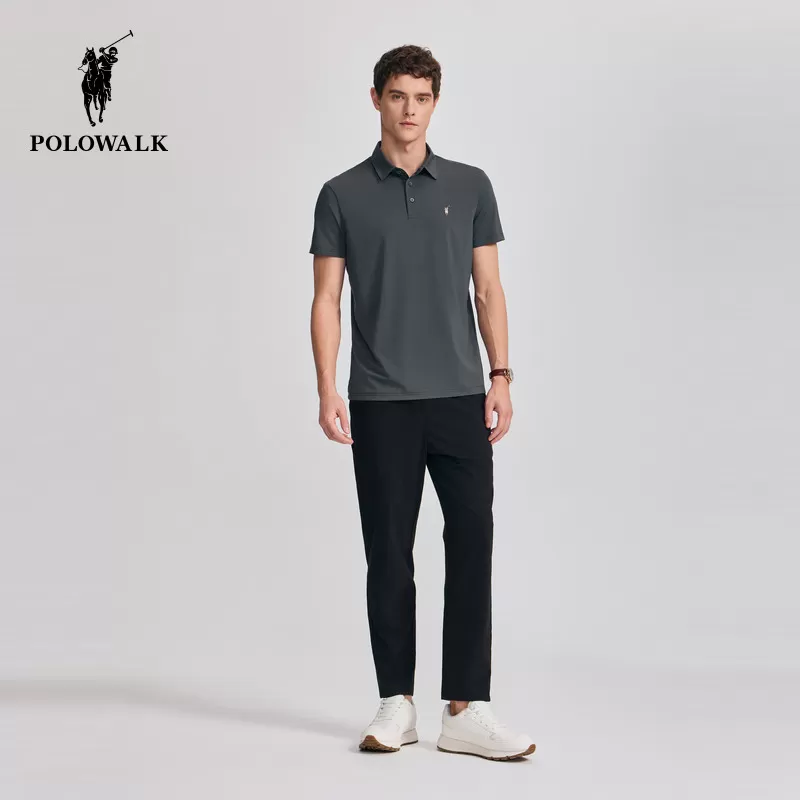 父亲节礼物【凉感】POLOWALK男式短袖POLO衫26夏季新款商务短袖衫