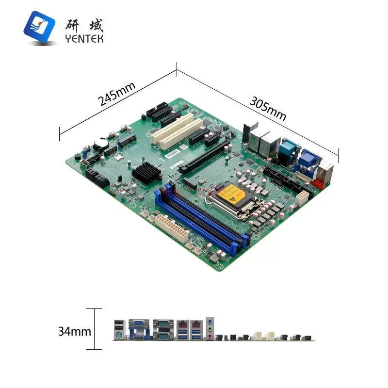 研域H570VM双网口LGA1200 10/11代ATX工业5G工控电脑主板双HDMI