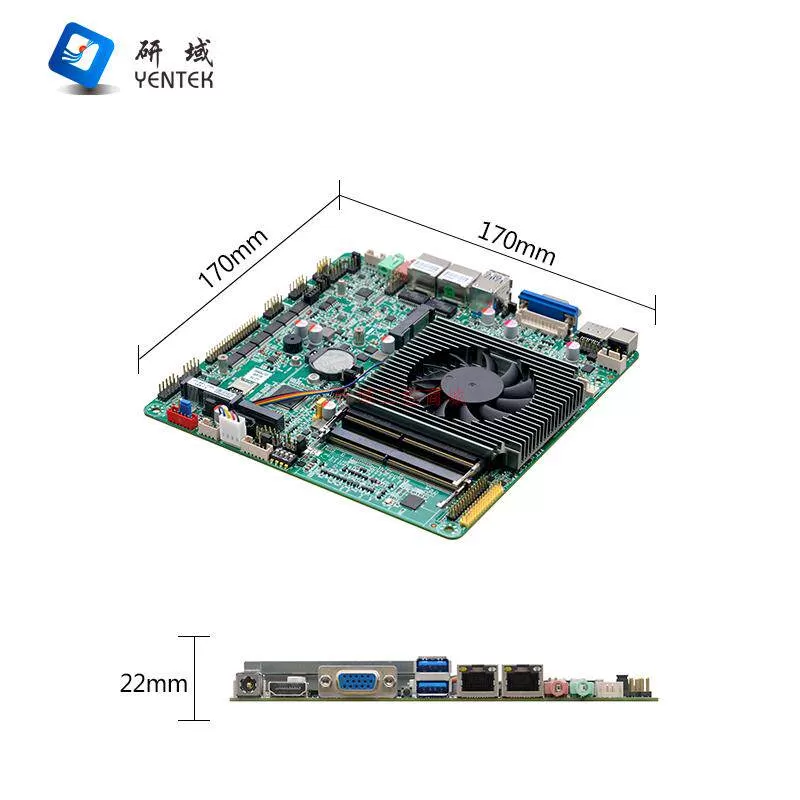 研域B100迷你i5i7-10210/10710U双网6串ITX工控主板LVDS/EDP电脑