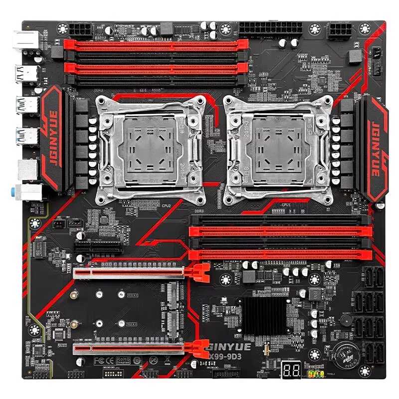 【正品】精粤X99-9D4双路9D3主板2011针V3V4 E-ATX大板台式机电脑
