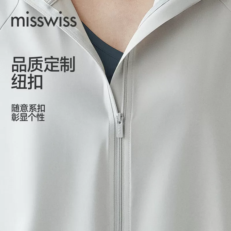 MissWiss宽松男女同款防晒衣服凉感透气外套户外长款FS26002-XH