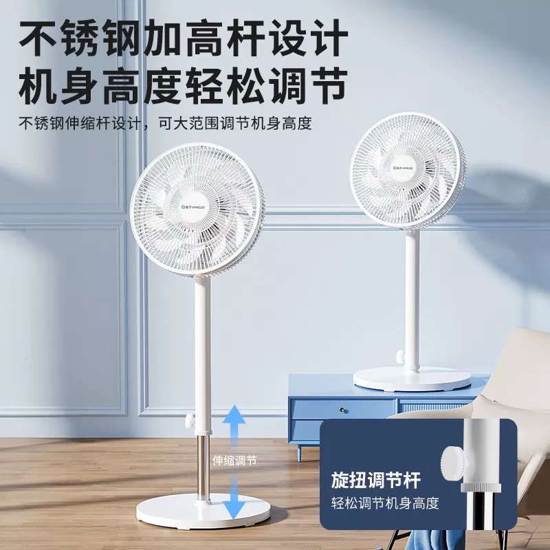 扬子落地扇2026新款家用电风扇卧室台立两用节能电扇大风力钢管