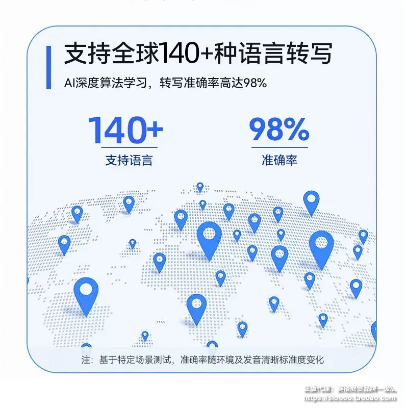 会议录音翻译转文字多国语言语音转写汉语文本同声传译迷你录音器