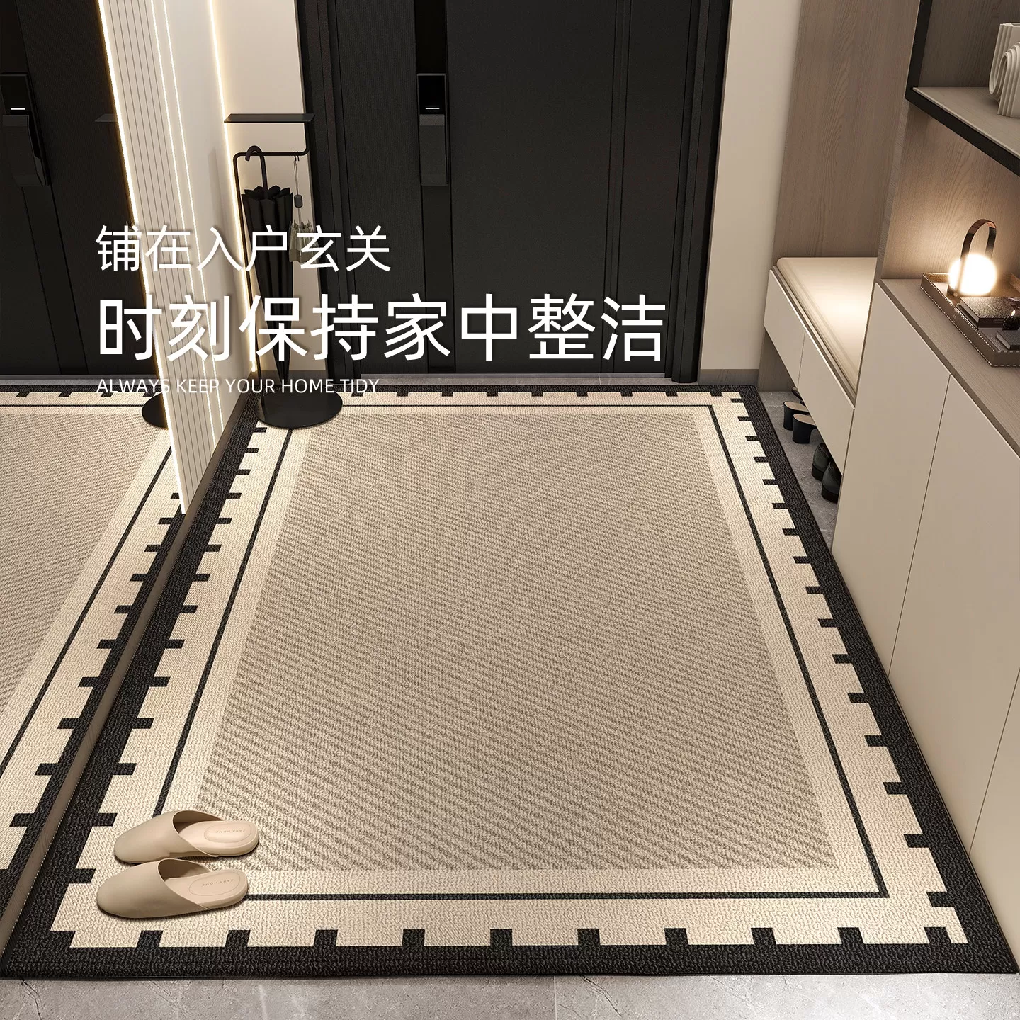 入户门地垫进门地毯高级门口垫子家用门垫轻奢玄关客厅脚垫可定制