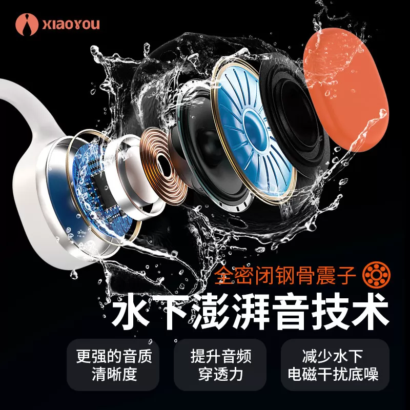 小幽X7Pro骨传导蓝牙耳机游泳防水骑行跑步运动无线开放式不入耳