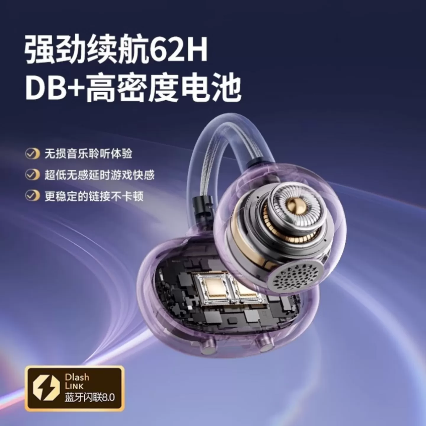 【Gshine】2025款无线蓝牙耳机耳夹式骨传导不入耳超长续航运动款
