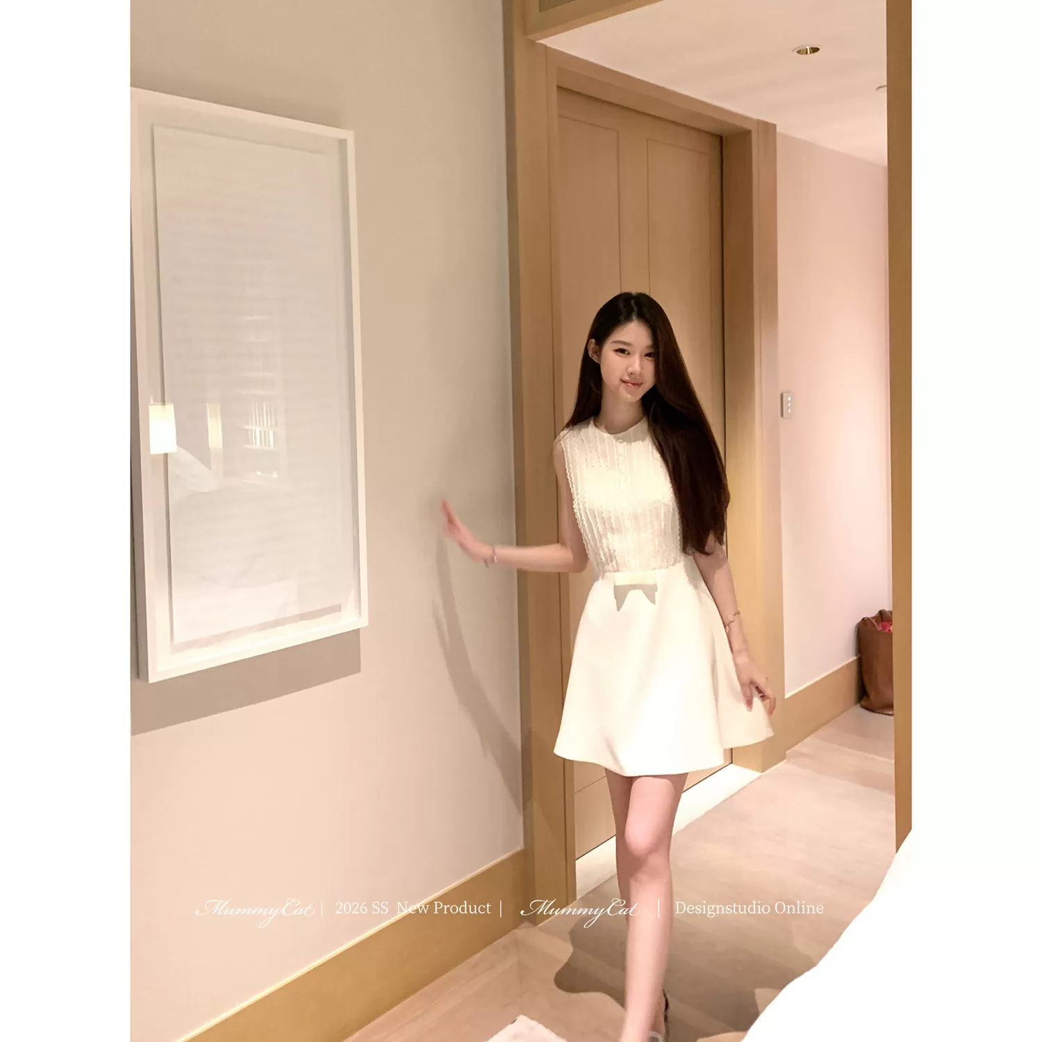 Mummy Cat下蛋喵【唐妮公主】26新品花边网纱拼接气质千金连衣裙