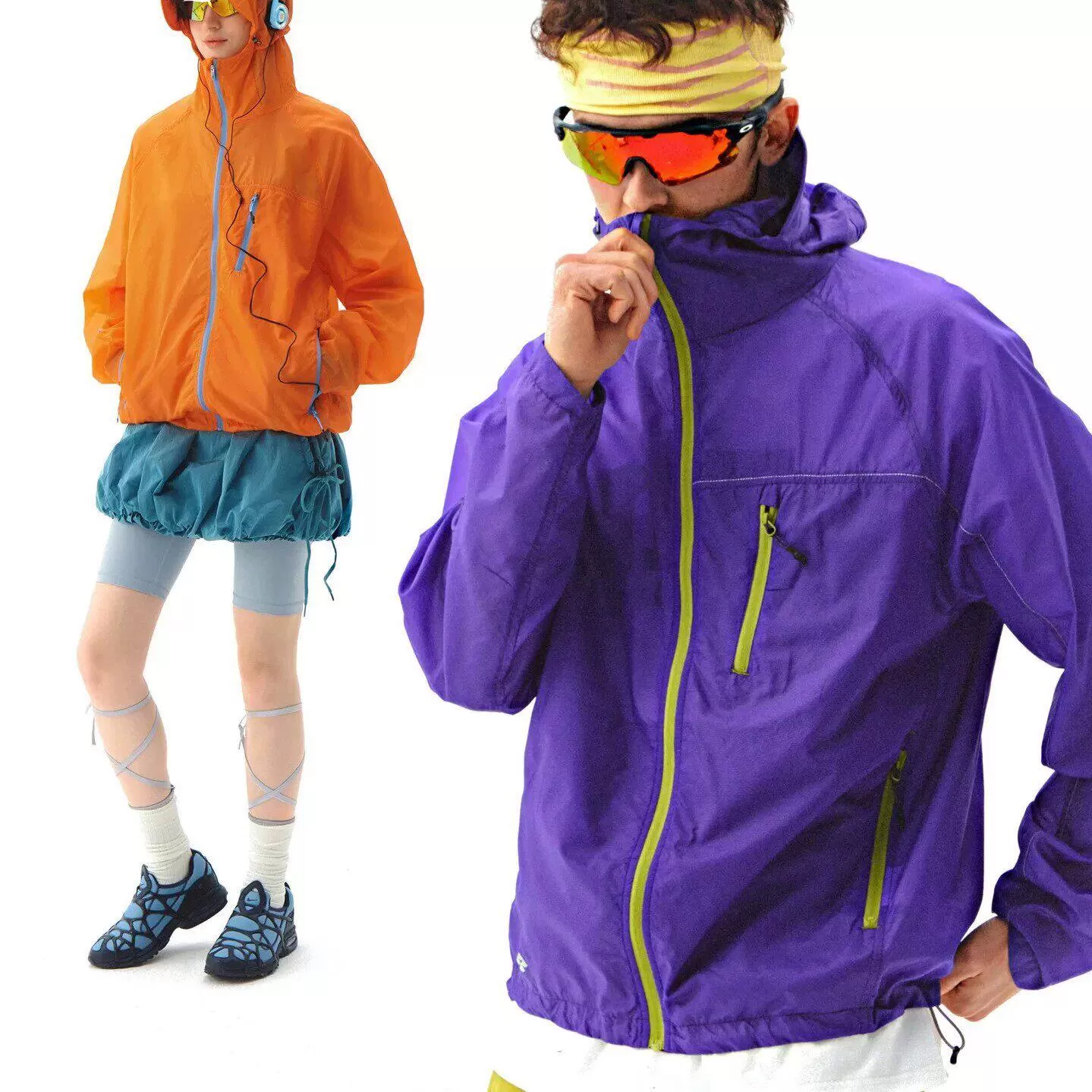 火柴棍北山防晒衣女士冰感轻薄透气连帽拉链户外防晒服男长袖外套