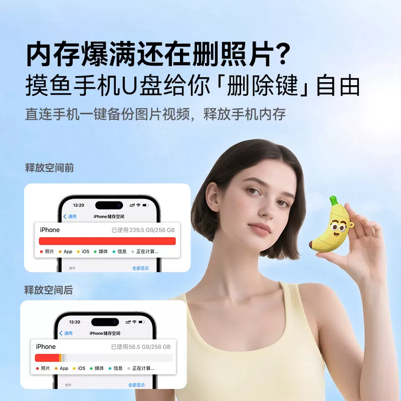 VEIGLO手机U盘typec双接口 苹果照片移动硬盘 电脑两用大容量优盘