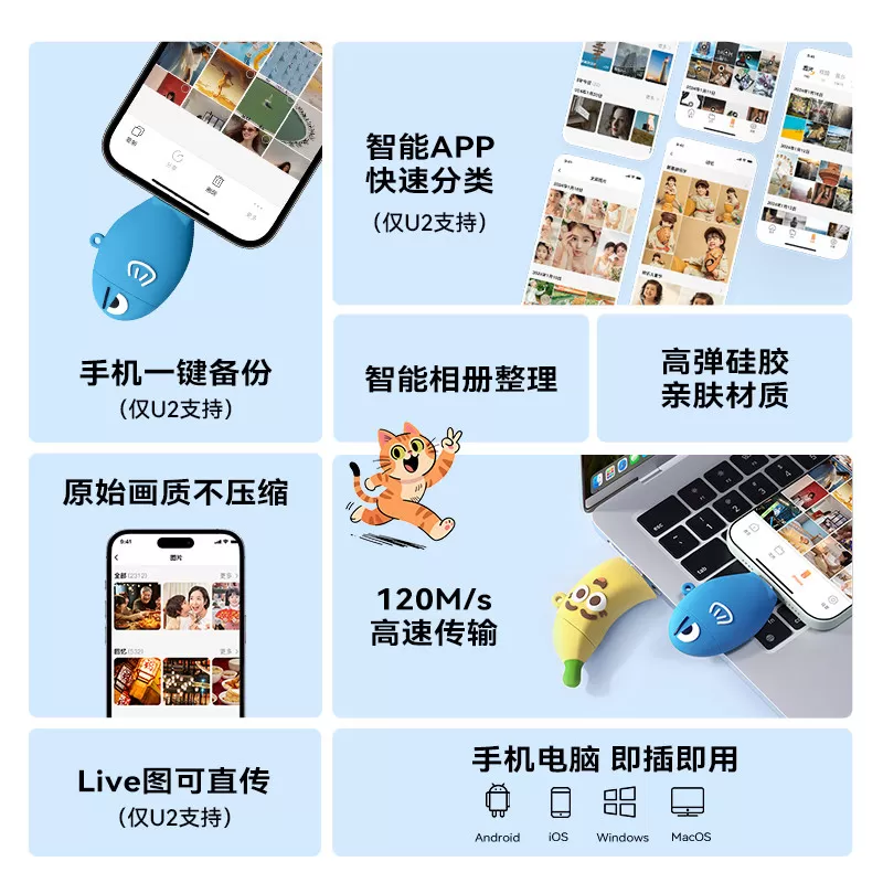 VEIGLO手机U盘typec双接口 苹果照片移动硬盘 电脑两用大容量优盘