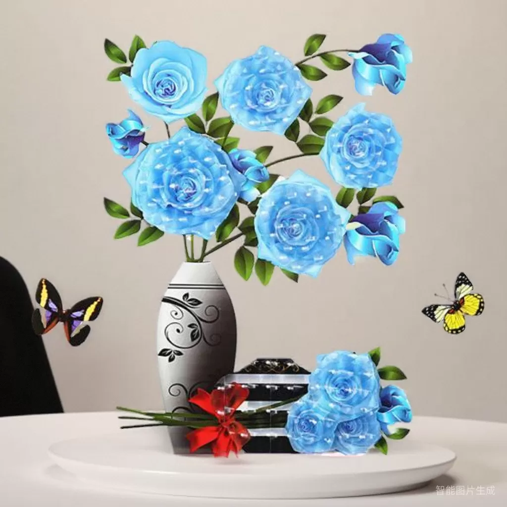 同款墙贴补洞3d自粘立体仿真花瓶贴画贴花衣柜贴纸装饰冰箱贴