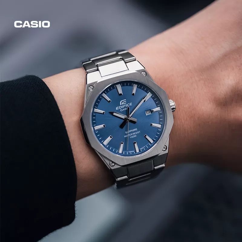 【礼物】casio旗舰店EFR-S108轻薄简约商务手表卡西欧官方EDIFICE