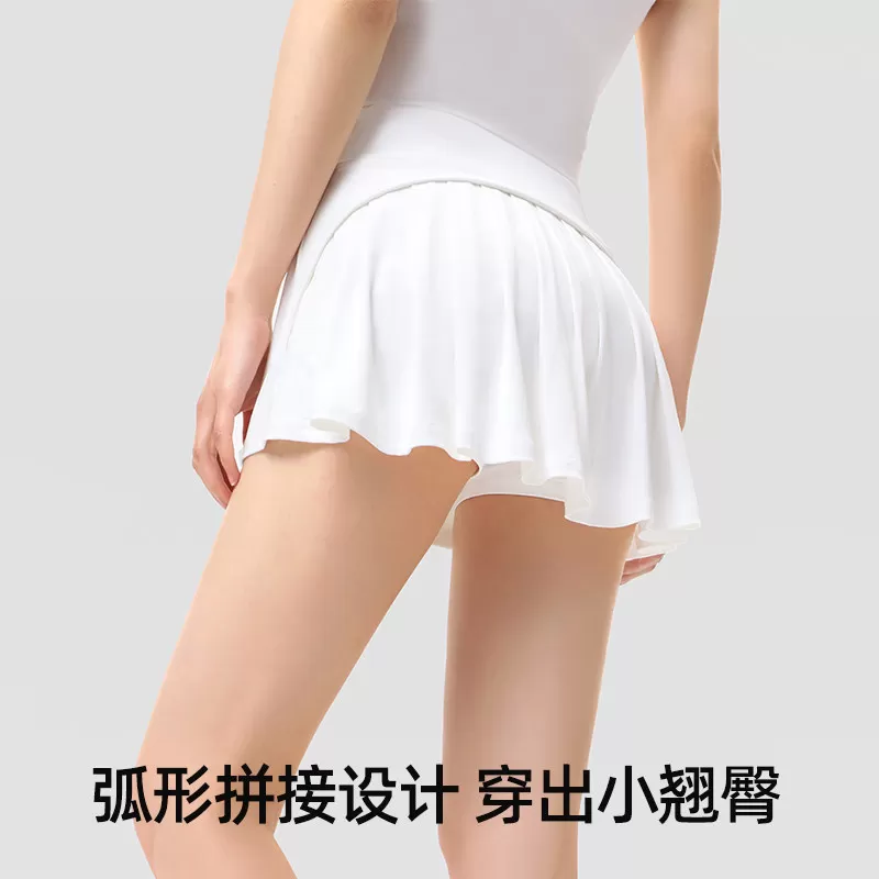 【超值特惠】小野和子运动短裙网球裙防走光高腰冰丝裙带内衬TK