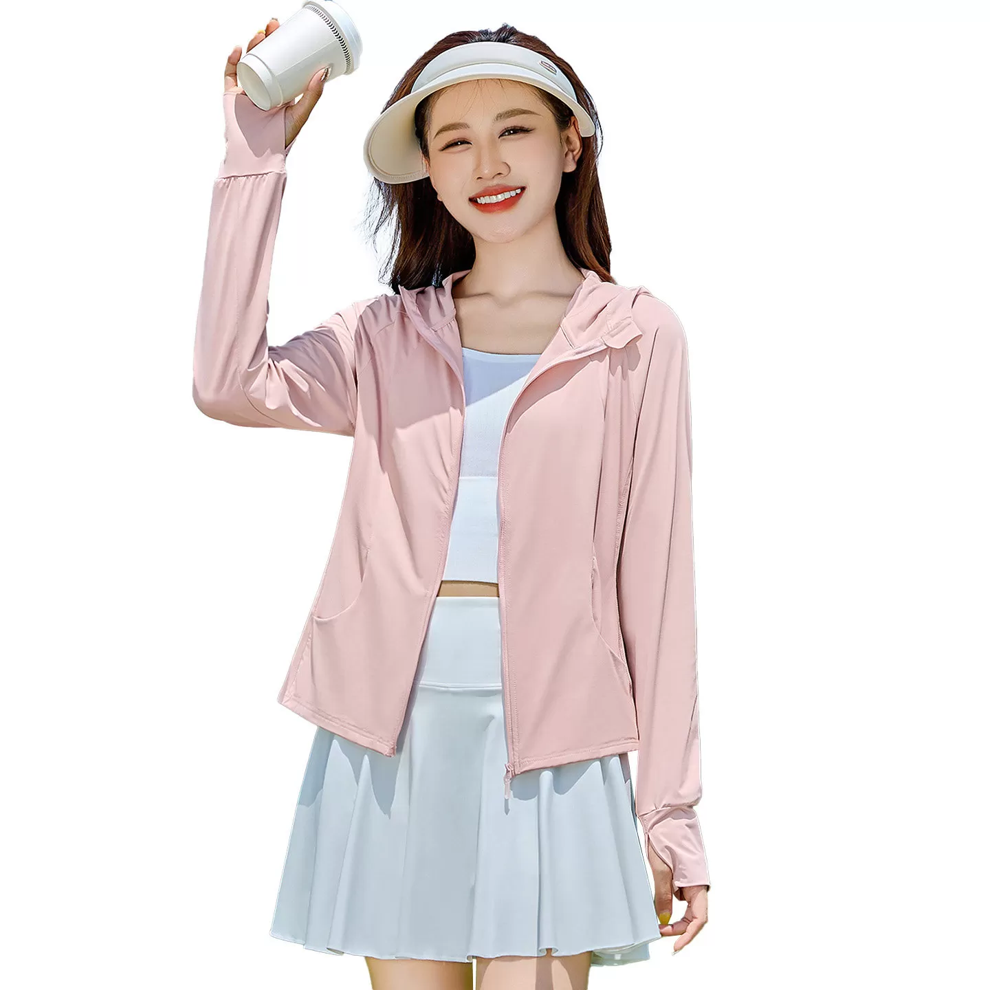 冰丝防晒衣女2026新款夏季凉感户外防紫外线防晒服短款修身薄外套