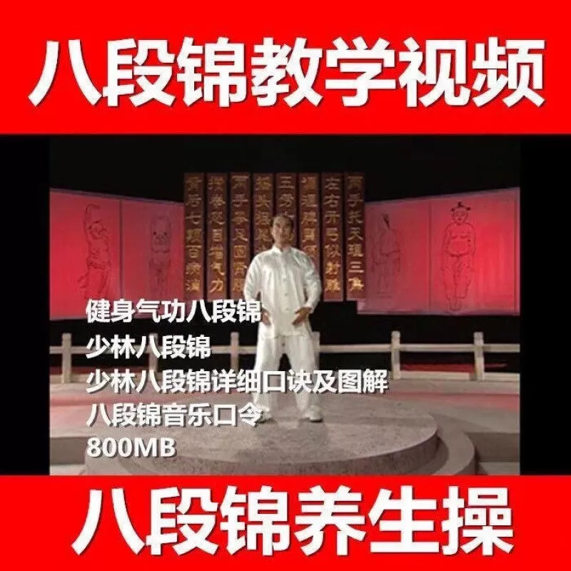 八段锦视频U盘体育总局版完整高清标准教学教程USB带图像健身气功