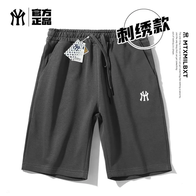 26夏季新款华棉洋基队潮牌印花短裤男女同款潮牌运动休闲五分裤3