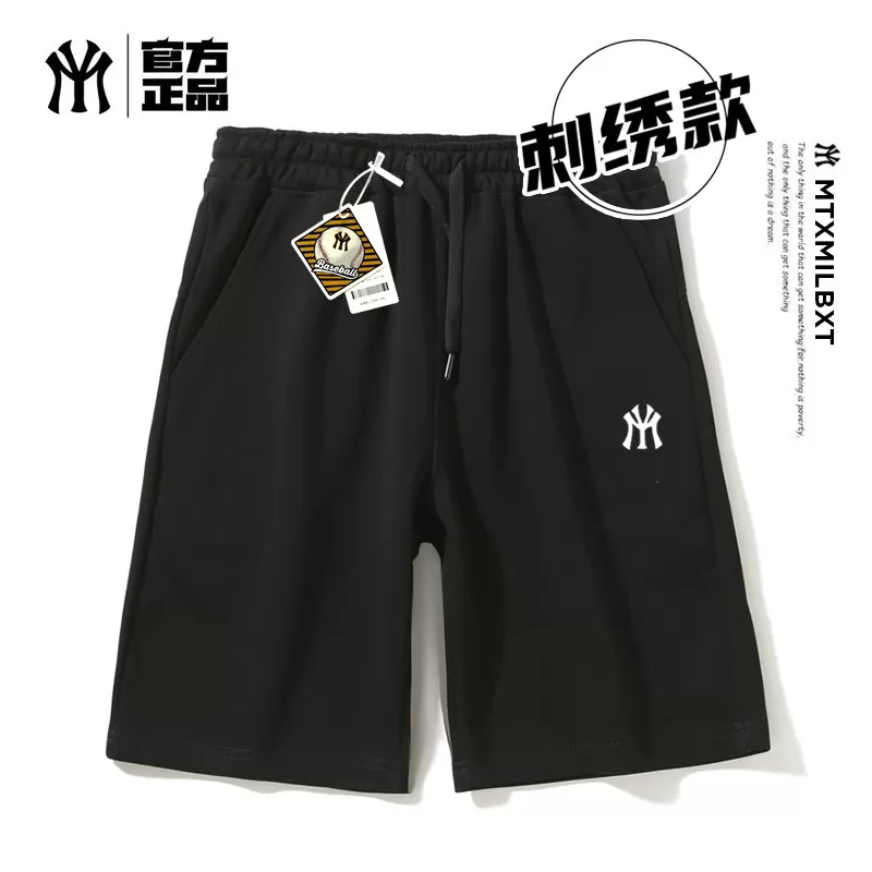 26夏季新款华棉洋基队潮牌印花短裤男女同款潮牌运动休闲五分裤