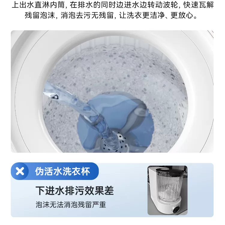顽米双舱全自动内衣内裤洗衣机洗脱烘迷你小型活水洗袜清洗机专用