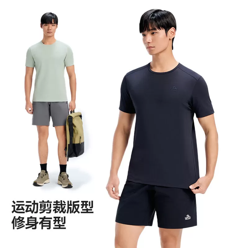 伯希和户外速干T恤男夏季轻薄透气运动短袖抑菌吸湿徒步半袖女款