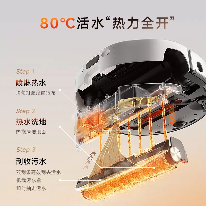 UWANT友望魔方扫地机器人全能热活水滚筒洗地超薄扫拖一体自清洁