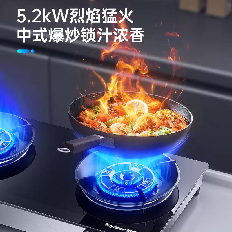 荣事达煤气灶家用猛火台式燃气灶天然液化气老式双头灶具节能炉具