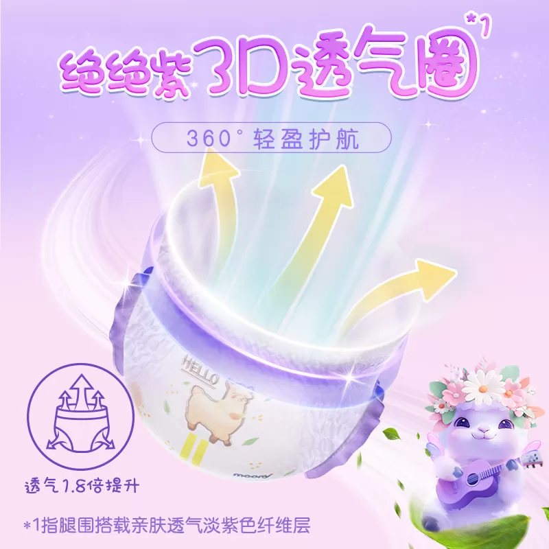 [活动]尤妮佳moony苏菲慕怡小羊驼超薄透气拉拉裤L-4XL(2包)