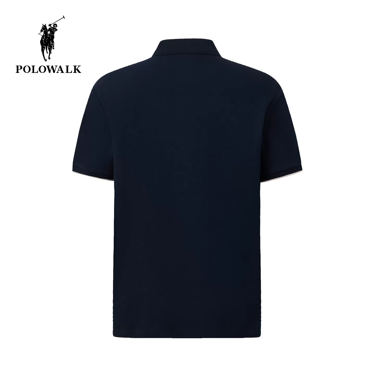 POLOWALK男式短袖POLO衫2026夏季新品经典撞色简约短袖拉链POLO衫