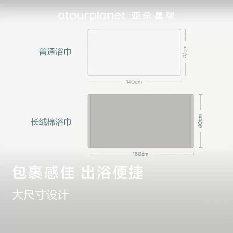 亚朵星球长绒棉毛巾洗澡洗脸浴巾纯棉家用吸水不易掉毛柔软男女款