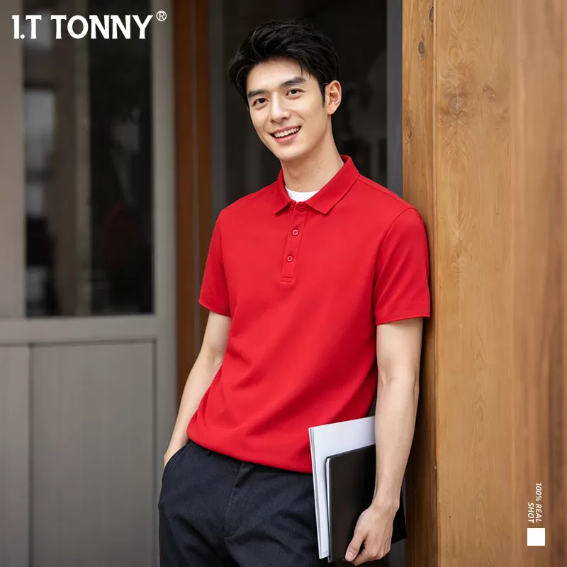 I.T TONNY官方2026夏季新款翻领t恤男士polo衫短袖商务休闲上衣