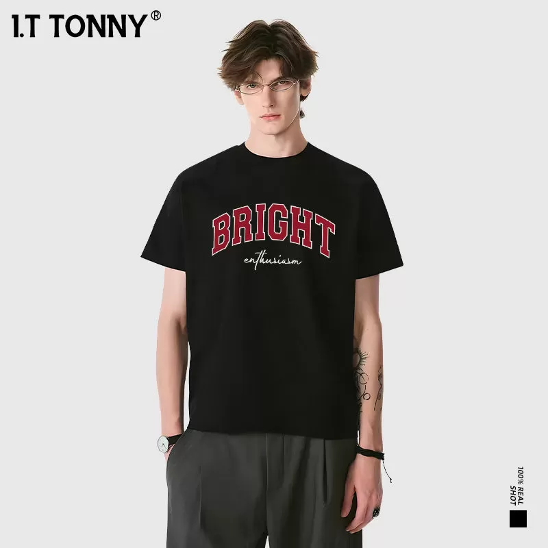 潮牌I.T TONNY情侣短袖男女同款夏季T恤宽松印花款休闲半袖DBY